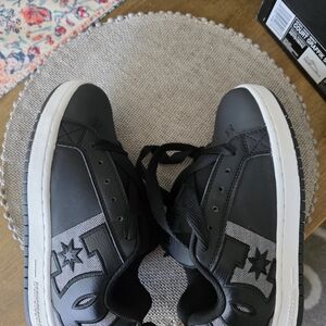 DC Kids' Black and White Sneakers